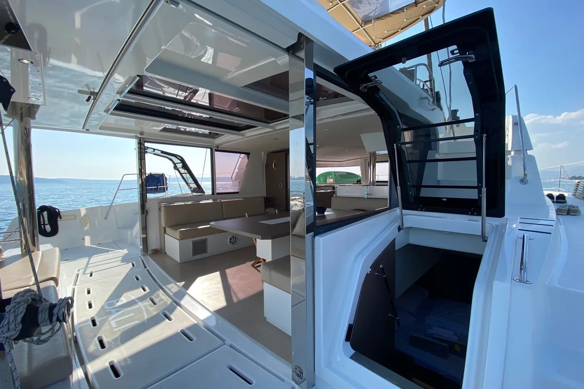Baša, a Bali 4.8 catamaran at Grad Kaštela, Croatia