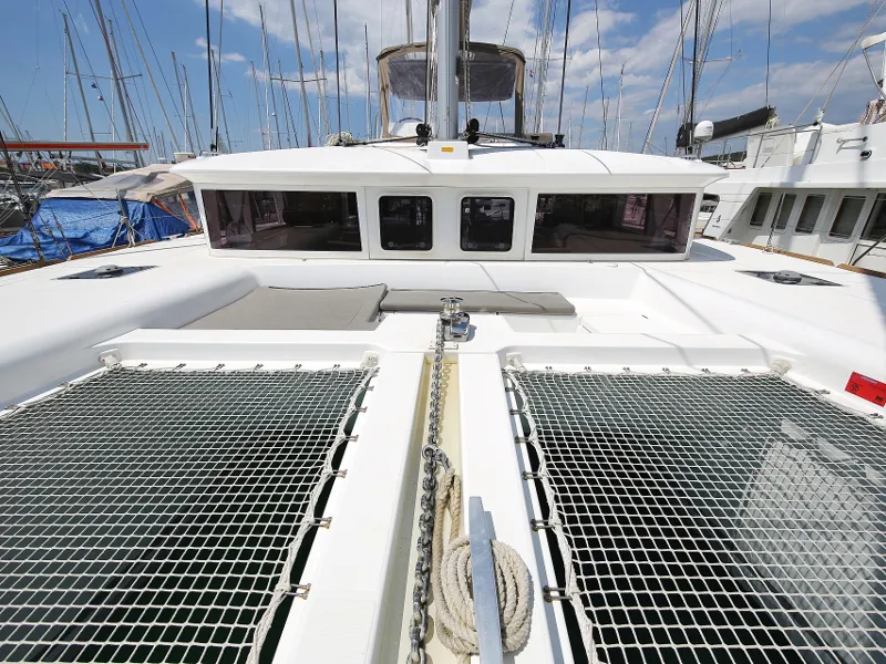 Deck of LADIES&GENTLEMEN, a Lagoon 450 Fly catamaran at Općina Sukošan, Croatia