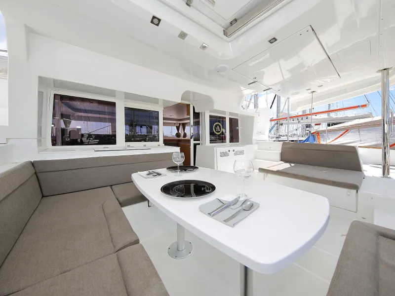 Salon of LADIES&GENTLEMEN, a Lagoon 450 Fly catamaran at Općina Sukošan, Croatia