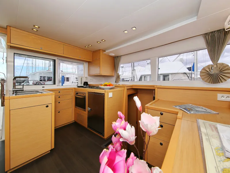 Galley of LADIES&GENTLEMEN, a Lagoon 450 Fly catamaran at Općina Sukošan, Croatia