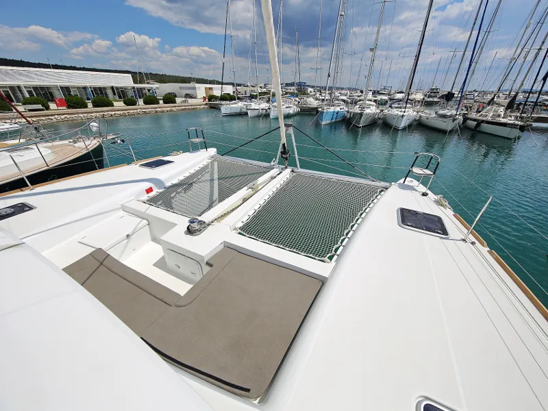 Deck of LADIES&GENTLEMEN, a Lagoon 450 Fly catamaran at Općina Sukošan, Croatia