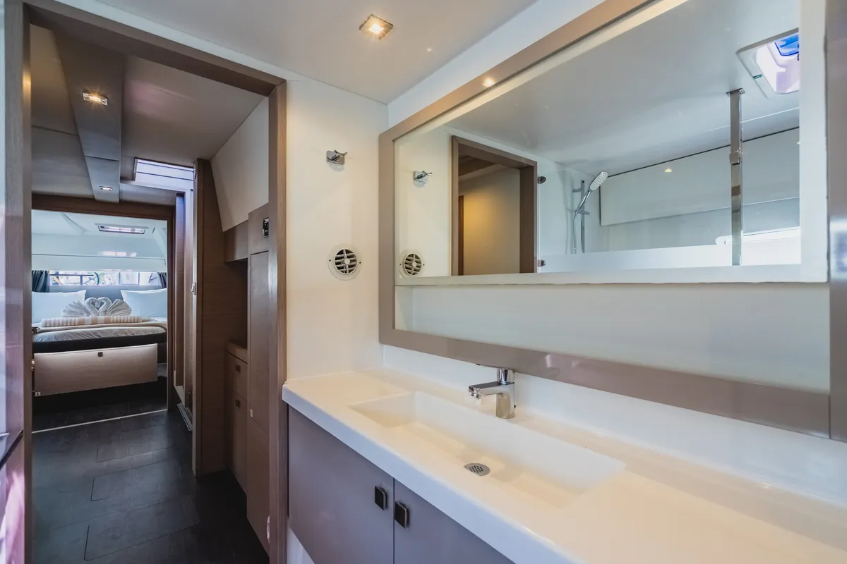Head on Pegasus, a Fountaine Pajot Astrea 42 catamaran at Road Town, British Virgin Islands