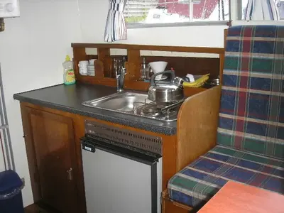 Galley of Palomino, a Gulet Doerak 950 motorboat at Woudsend, Netherlands