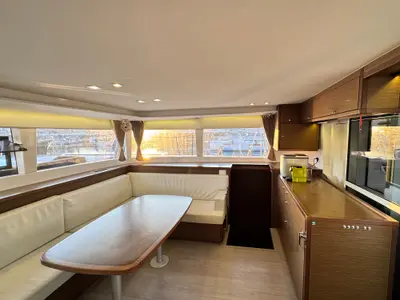 Salon of Saga, a Lagoon 450 Sport catamaran at Municipal Unit of Lefkada, Greece