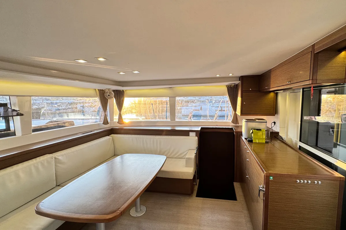 Salon of Saga, a Lagoon 450 Sport catamaran at Municipal Unit of Lefkada, Greece