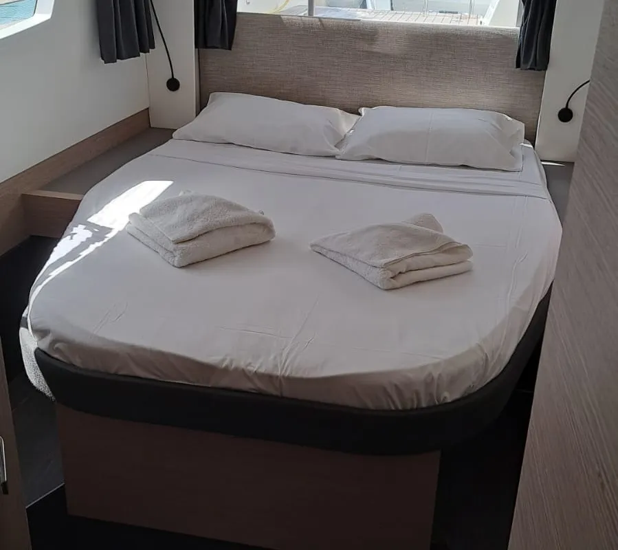 MARGUERITE, a Fountaine Pajot Astréa 42 catamaran at Propriano, France