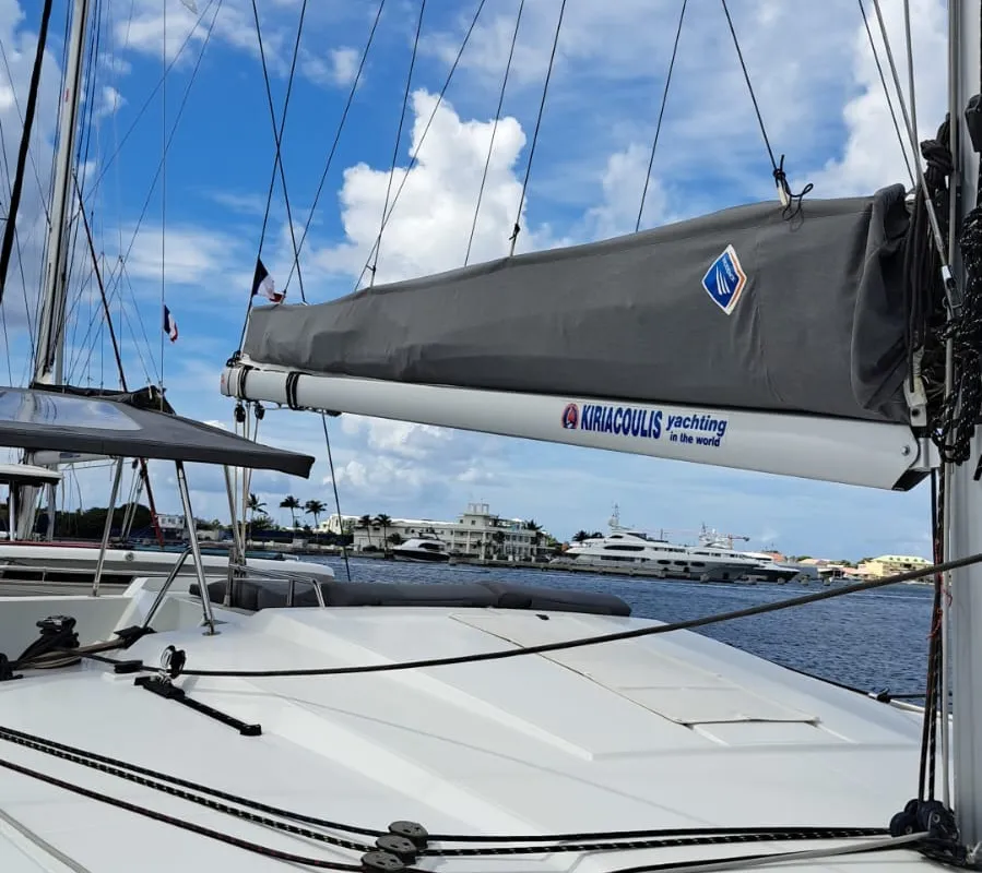 MARGUERITE, a Fountaine Pajot Astréa 42 catamaran at Propriano, France