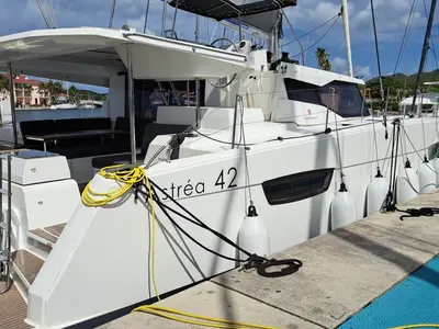MARGUERITE, a Fountaine Pajot Astréa 42 catamaran at Propriano, France