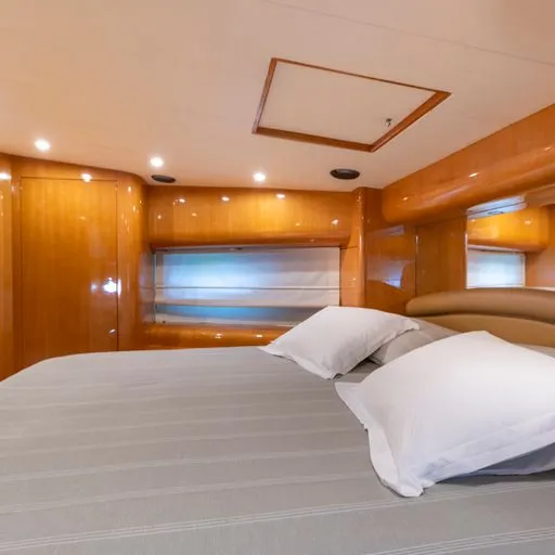 Cabin on C&A, a Uniesse 55 motorboat at Τροκαντερό, Greece