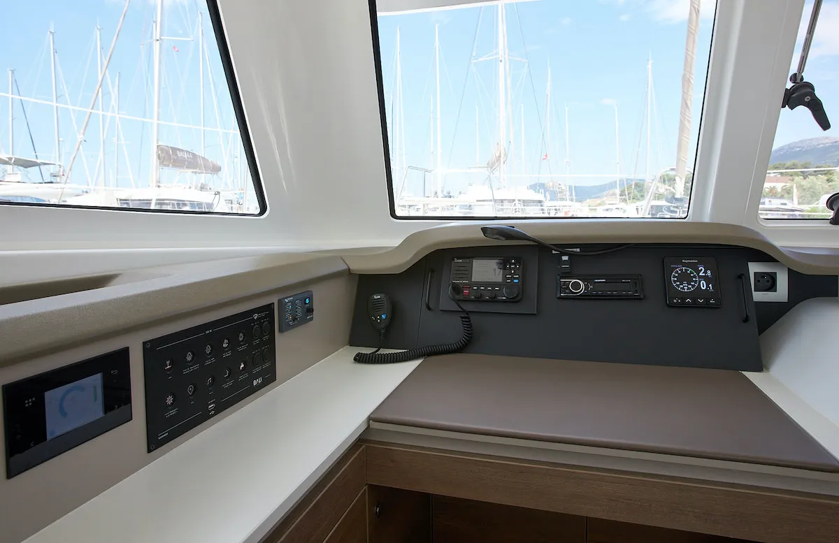 Meme, a Bali Catspace catamaran at Grad Kaštela, Croatia