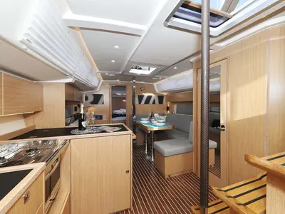 Salon of Amore, a Bavaria C38 Style sailboat at Grad Trogir, Croatia