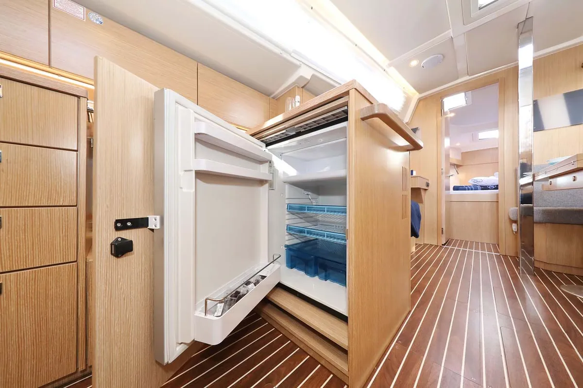 Galley of Amore, a Bavaria C38 Style sailboat at Grad Trogir, Croatia