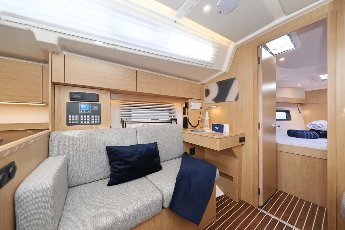 Salon of Amore, a Bavaria C38 Style sailboat at Grad Trogir, Croatia