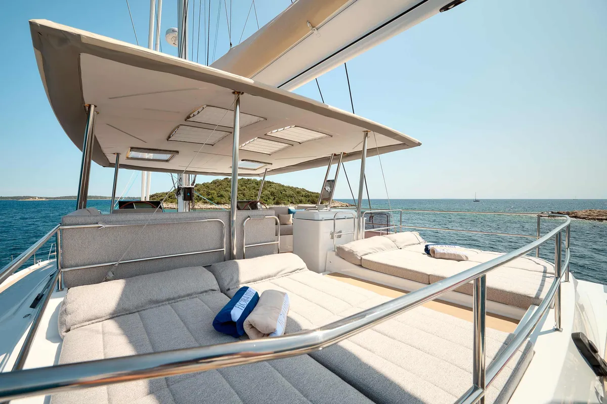 Fountaine Pajot Alegria 67, a catamaran at Trogir, Croatia