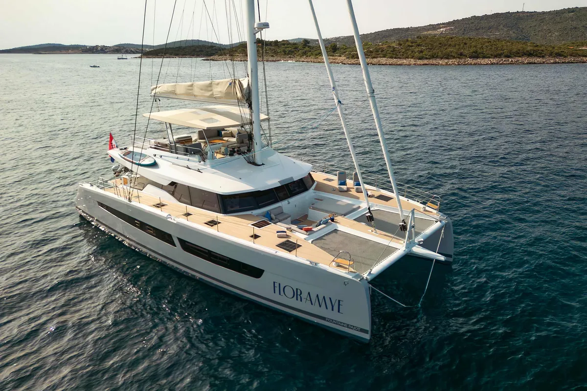 Fountaine Pajot Alegria 67, a catamaran at Trogir, Croatia