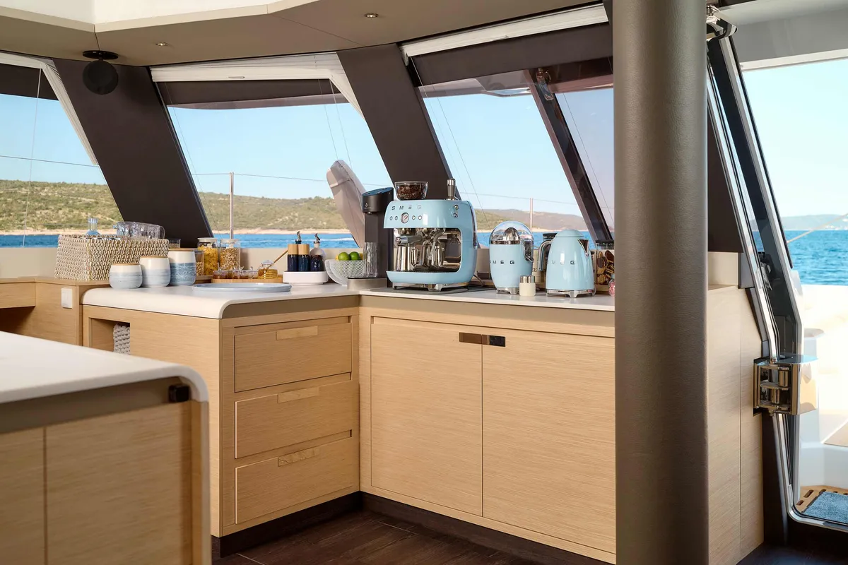 Fountaine Pajot Alegria 67, a catamaran at Trogir, Croatia