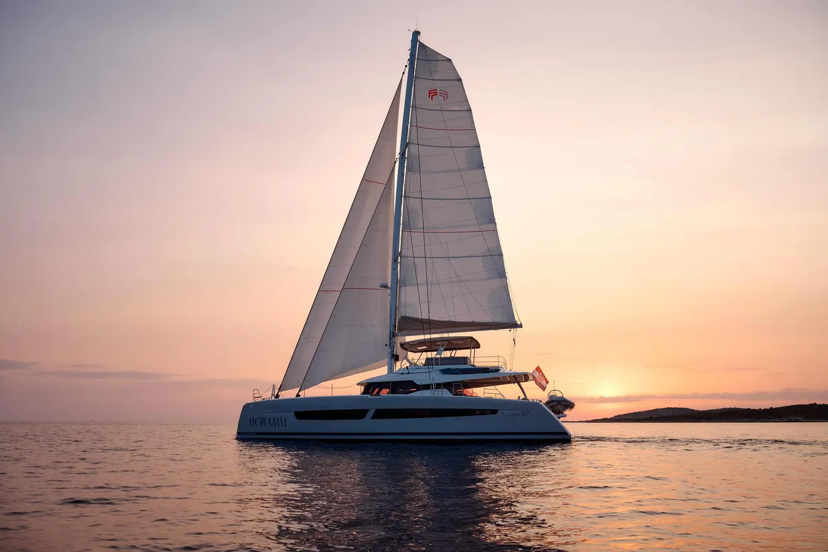 Fountaine Pajot Alegria 67, a catamaran at Trogir, Croatia
