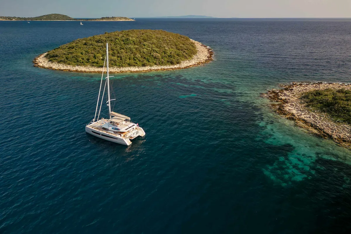 Fountaine Pajot Alegria 67, a catamaran at Trogir, Croatia