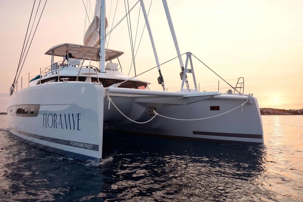 Fountaine Pajot Alegria 67, a catamaran at Trogir, Croatia