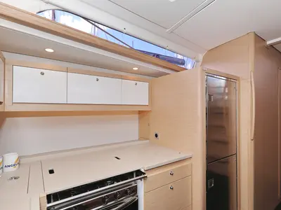Galley of Stressless, a Dufour 470 sailboat at Grad Biograd na Moru, Croatia