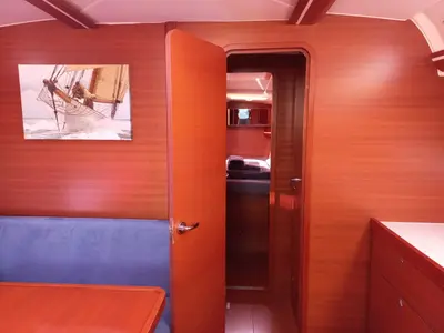 Salon of Surprise, a Dufour 450 Grand Large sailboat at Marmaris, Turkey