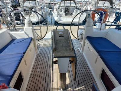 Cockpit of Surprise, a Dufour 450 Grand Large sailboat at Marmaris, Turkey