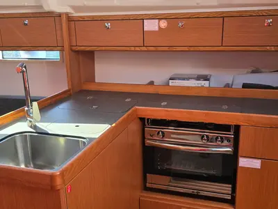 Galley of Maia, a Bavaria Cruiser 37 sailboat at Zadar, Croatia