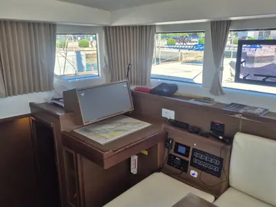 Salon of Nina II, a Lagoon 40 catamaran at Dubrovnik, Croatia