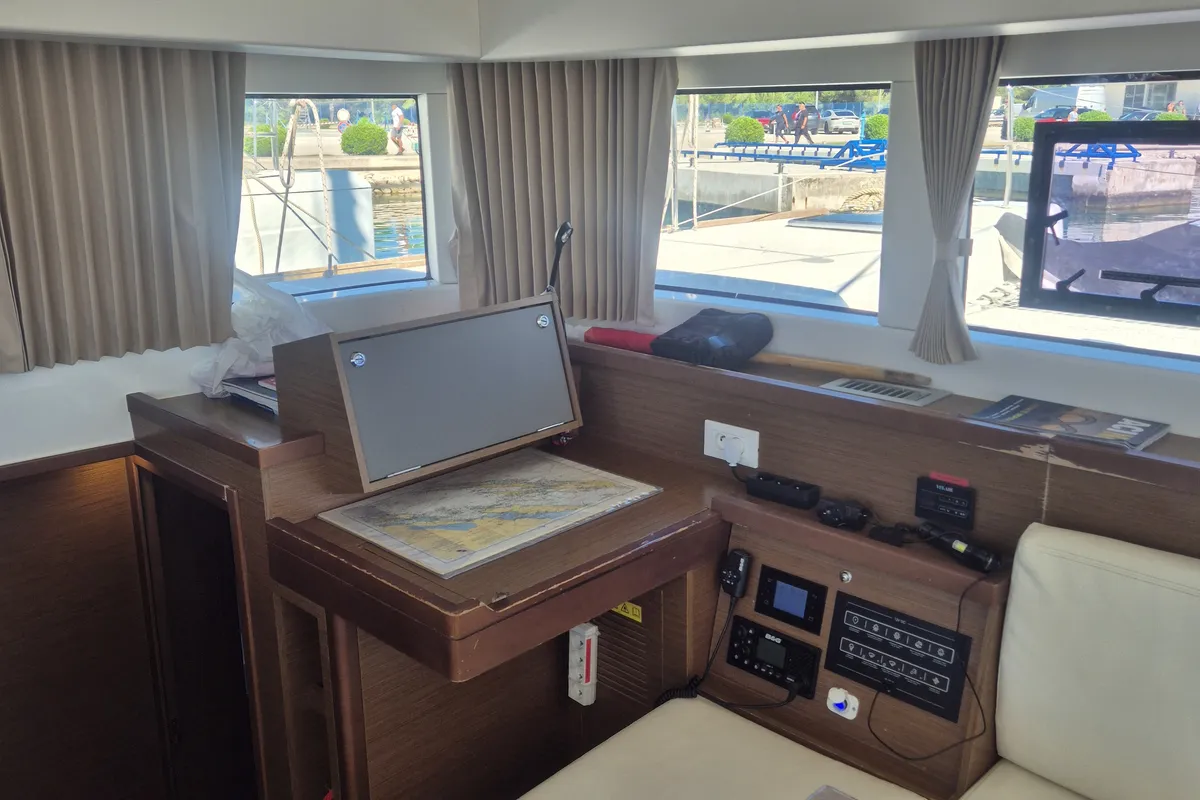 Salon of Nina II, a Lagoon 40 catamaran at Dubrovnik, Croatia