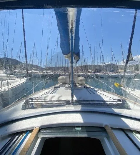 Deck of Filadelfo, a Beneteau Oceanis 43.4 sailboat at Fethiye, Turkey
