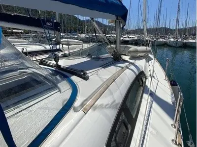Deck of Filadelfo, a Beneteau Oceanis 43.4 sailboat at Fethiye, Turkey