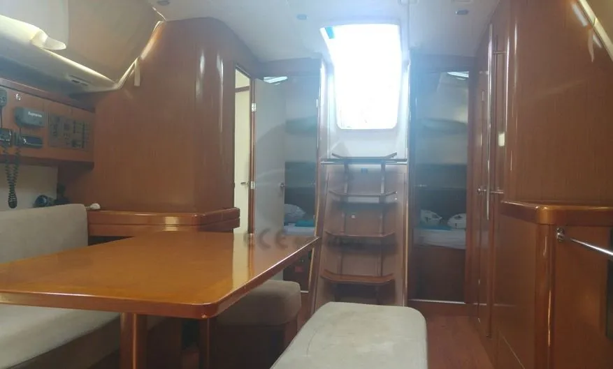 Salon of Filadelfo, a Beneteau Oceanis 43.4 sailboat at Fethiye, Turkey