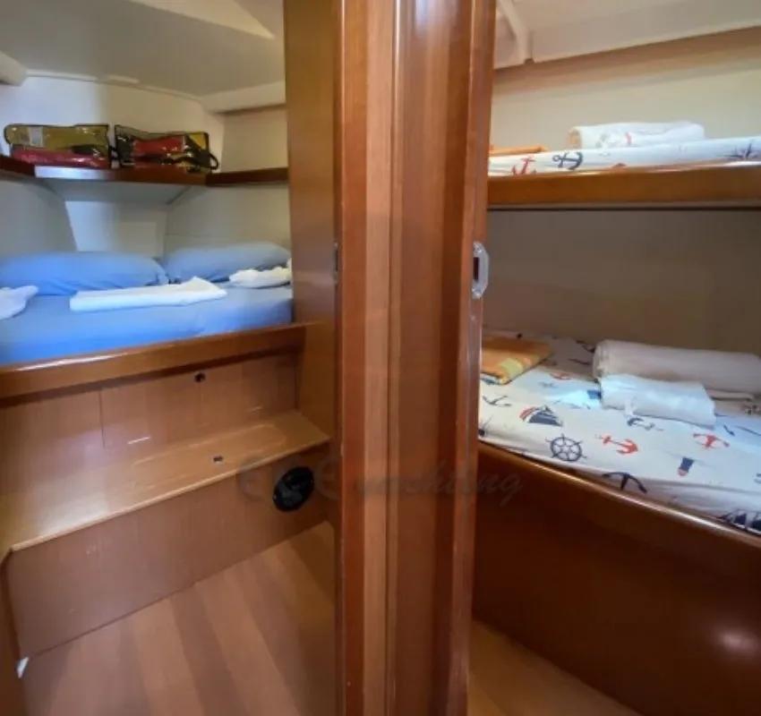 Cabin on Filadelfo, a Beneteau Oceanis 43.4 sailboat at Fethiye, Turkey