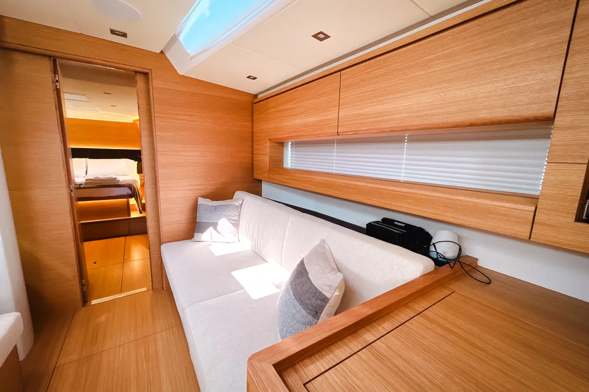 Salon of Premium, a Solaris 50 sailboat at Salerno, Italy