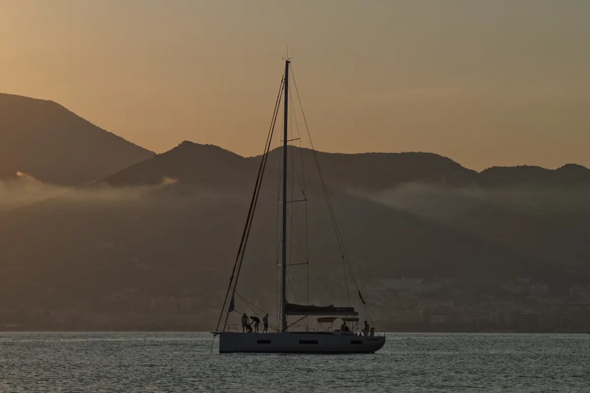 Exterior view of Premium, a Solaris 50 sailboat at Salerno, Italy