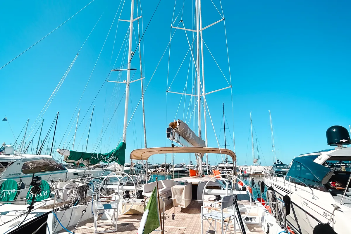 Exterior view of Premium, a Solaris 50 sailboat at Salerno, Italy