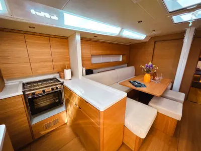 Galley of Premium, a Solaris 50 sailboat at Salerno, Italy