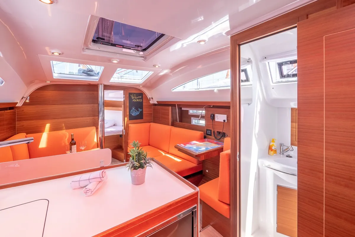 Salon of Funky, a Elan Impression 40.1 sailboat at Split, Croatia