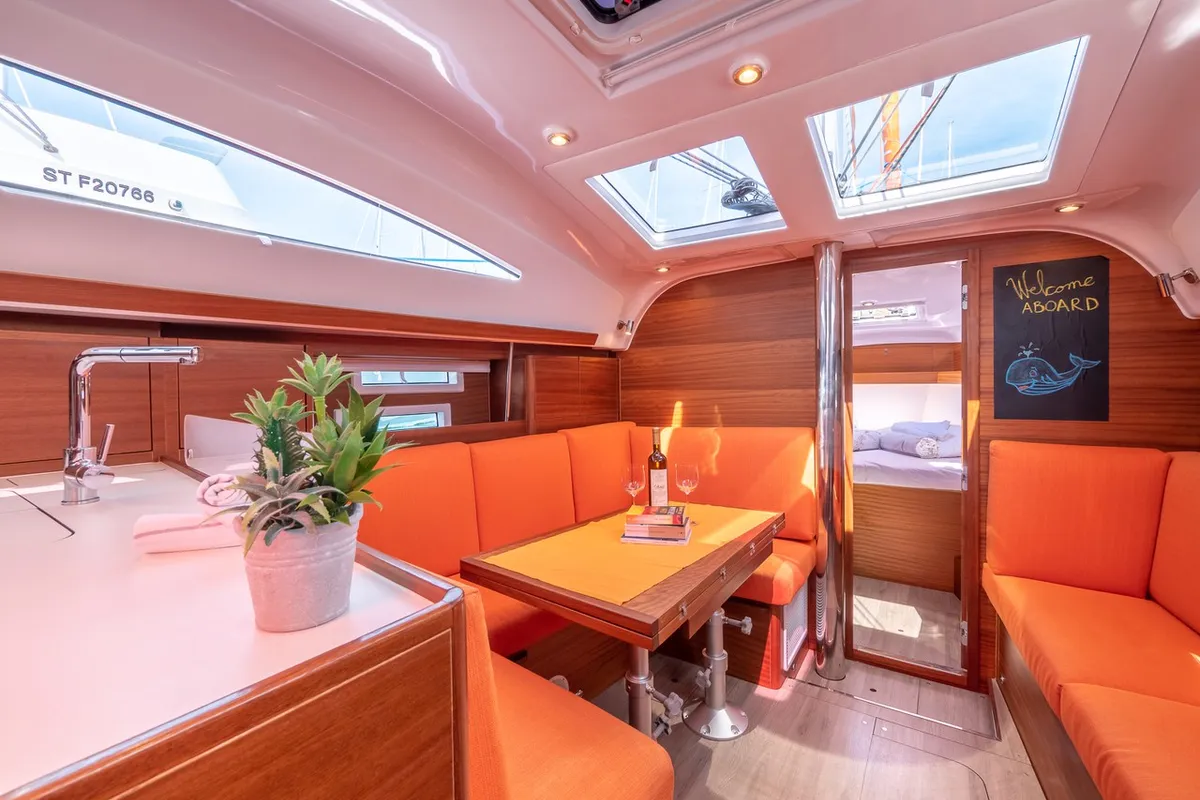 Salon of Funky, a Elan Impression 40.1 sailboat at Split, Croatia