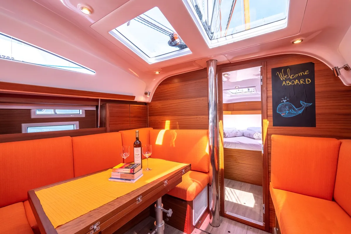 Salon of Funky, a Elan Impression 40.1 sailboat at Split, Croatia
