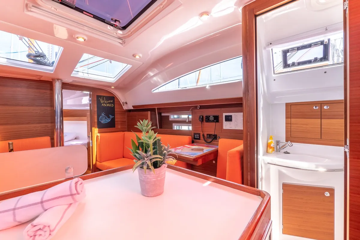 Salon of Funky, a Elan Impression 40.1 sailboat at Split, Croatia