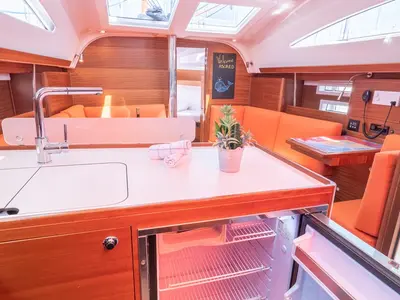 Galley of Funky, a Elan Impression 40.1 sailboat at Split, Croatia