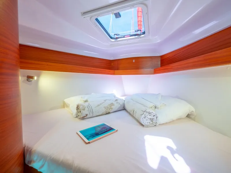Cabin on Funky, a Elan Impression 40.1 sailboat at Split, Croatia