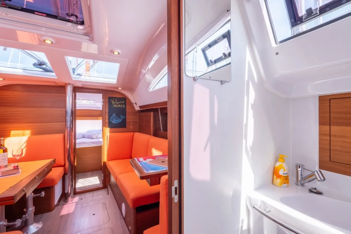 Salon of Funky, a Elan Impression 40.1 sailboat at Split, Croatia