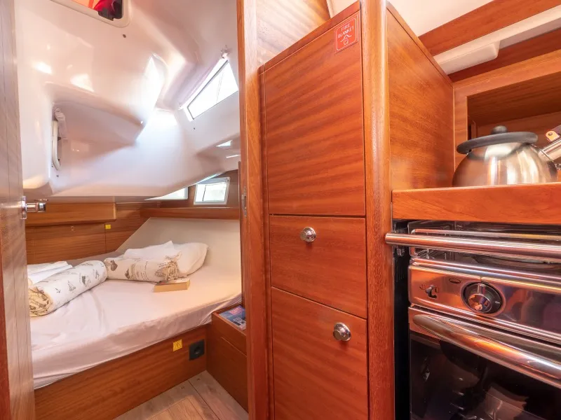 Galley of Funky, a Elan Impression 40.1 sailboat at Split, Croatia