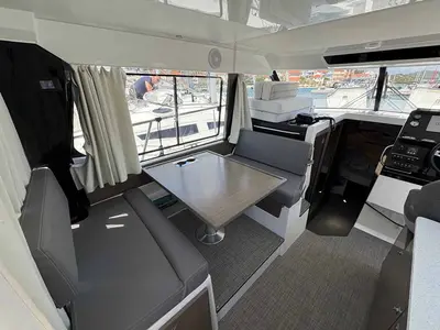 Salon of Solea, a Jeanneau Merry Fisher 1095 Fly motorboat at Jezera, Croatia