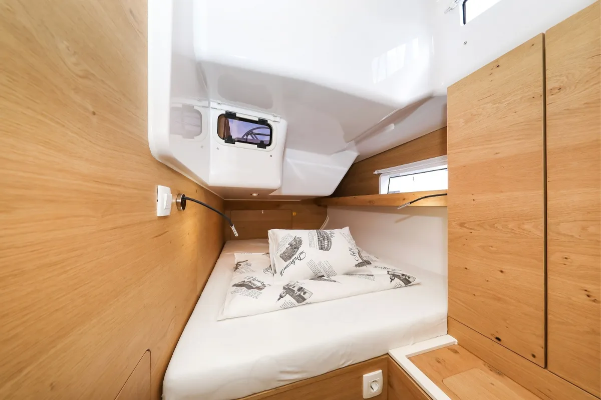 Cabin on Seppia, a Elan Impression 45 sailboat at Biograd na Moru, Croatia