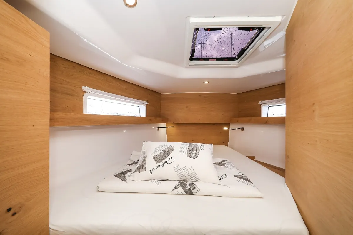 Cabin on Seppia, a Elan Impression 45 sailboat at Biograd na Moru, Croatia