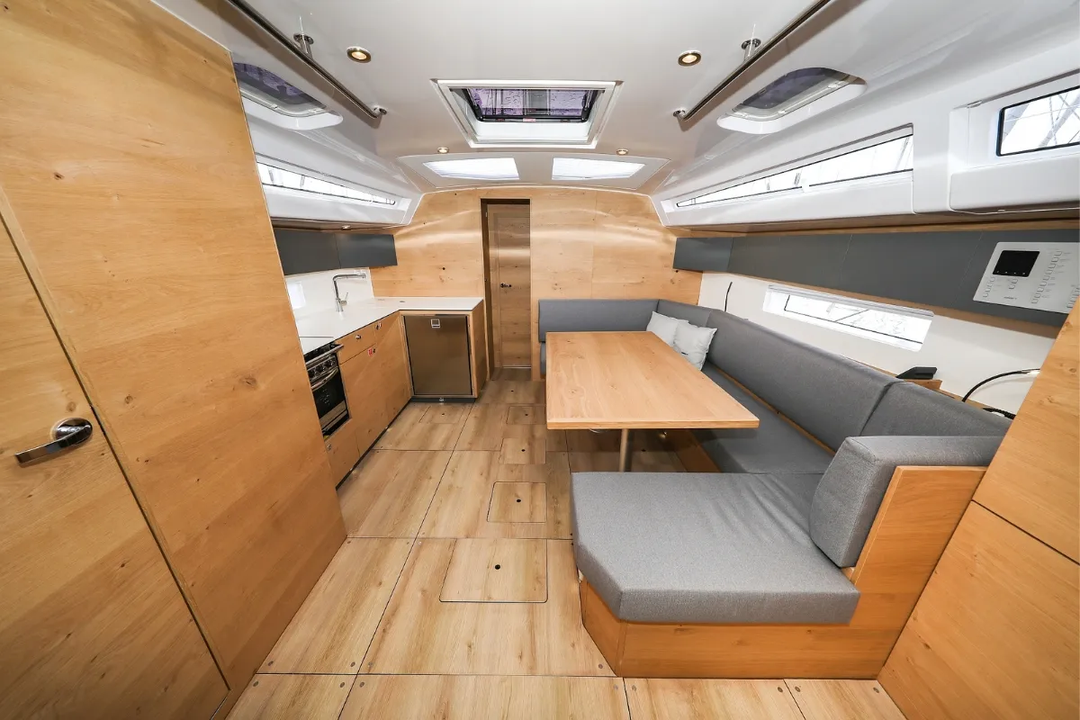 Salon of Seppia, a Elan Impression 45 sailboat at Biograd na Moru, Croatia