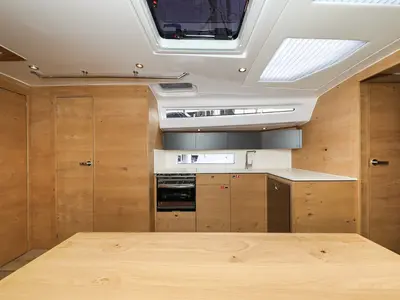 Galley of Seppia, a Elan Impression 45 sailboat at Biograd na Moru, Croatia